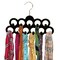 Home Basics Velvet Scarf Hangers with Chrome Plated Steel Hooks, Black 3PK FH01455 - alternate 1